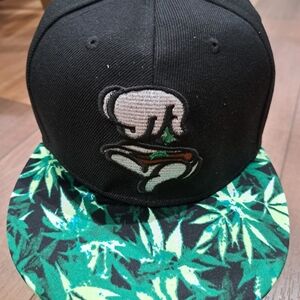 Cayler & Sons Women "Kun Gu Roll It Up" Snapback Hat Cap Green Leafs Embroidered